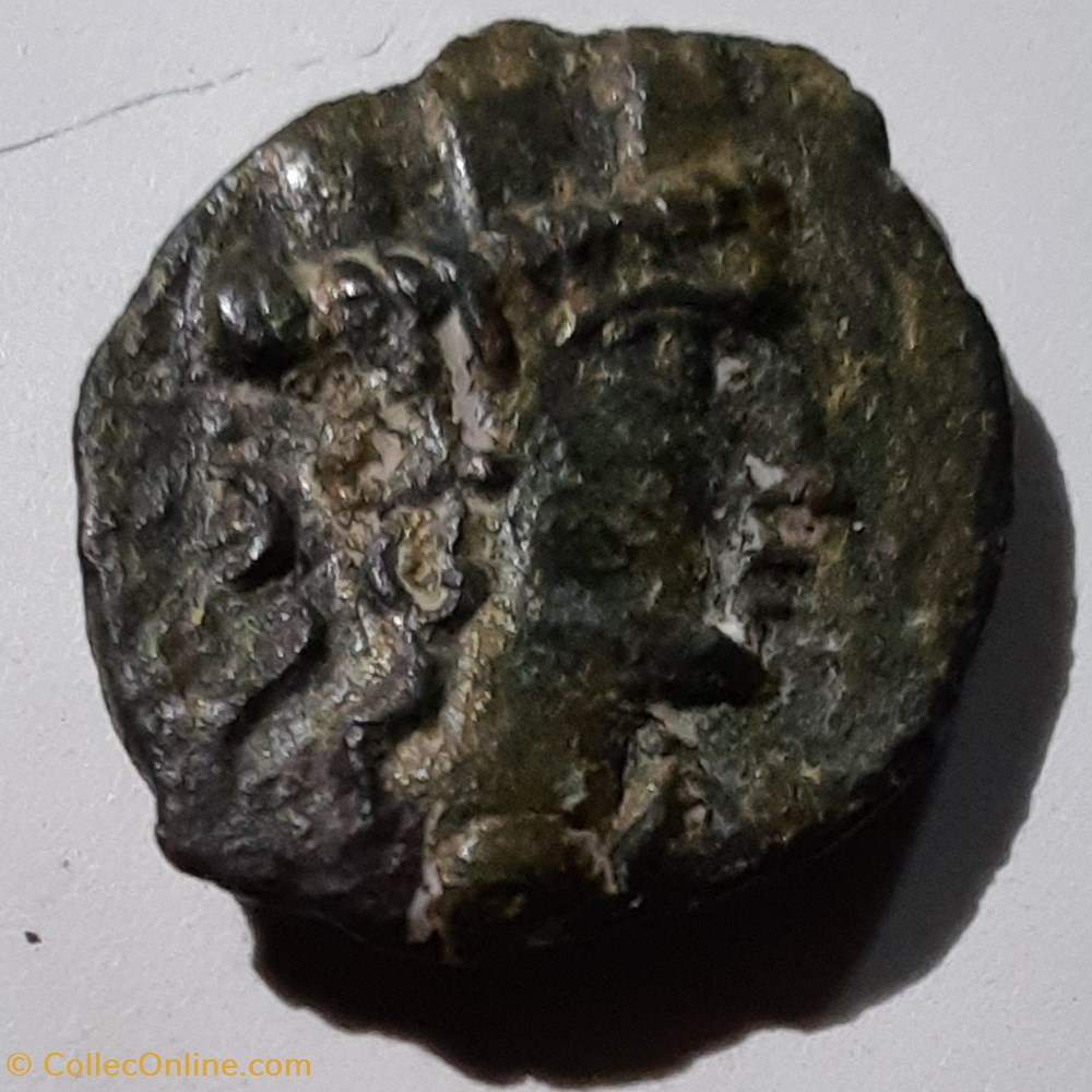 monnaie antique jc gauloise cavares a tete d apollon a d r taureau a d 75 50 d14 1 p 1 96g feugere avi 2519 maurel 1120