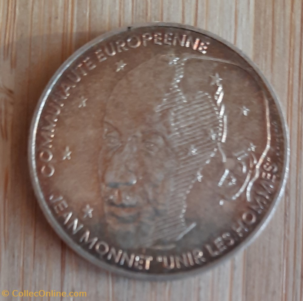 5°Republique A /12 Anneaux entrelaces R /Effigie de Jean Monnet D31 P15.04g F460/1 monnaie france moderne 5 republique a 12 anneaux entrelaces r effigie de jean monnet d31 p15 04g f460 1