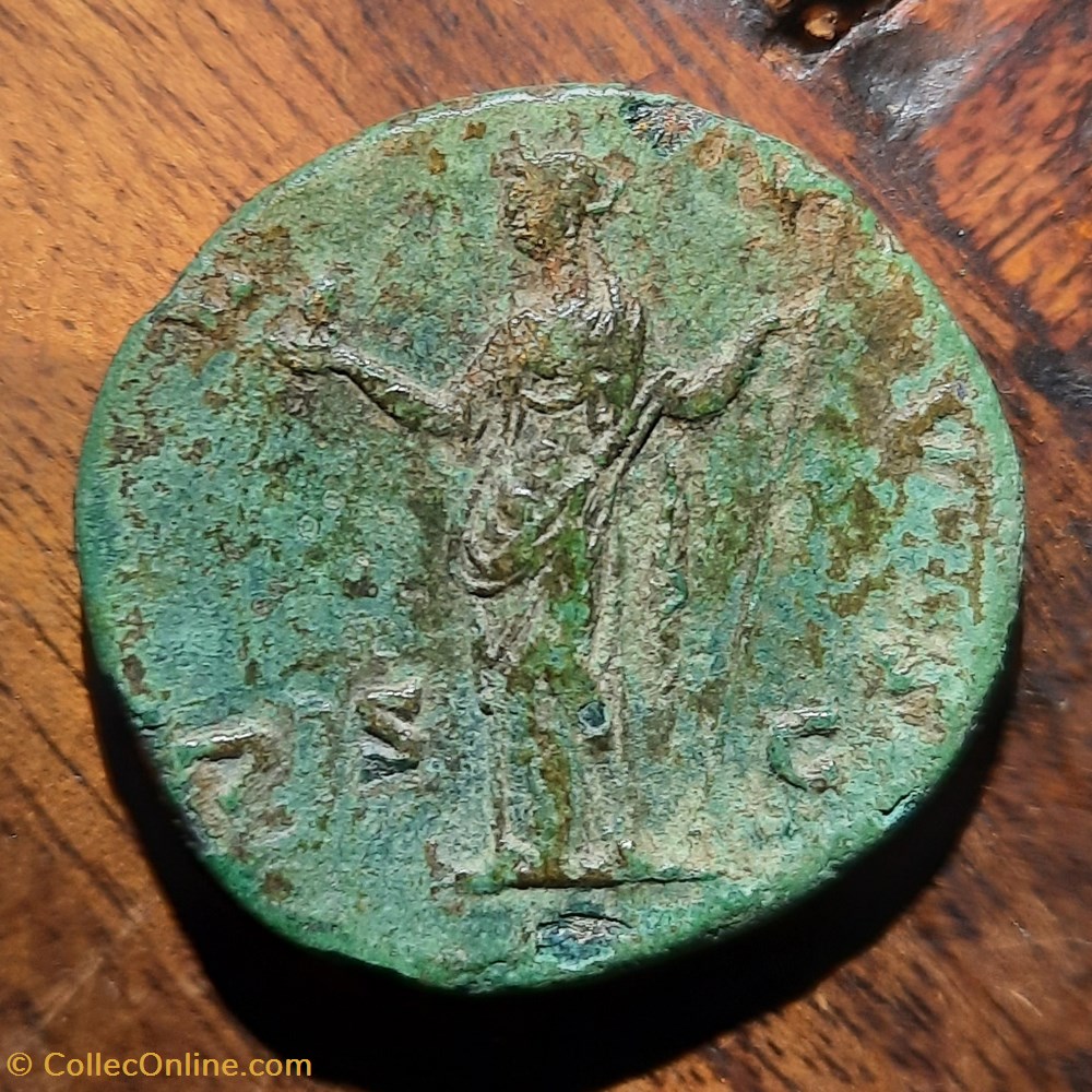 Faustine 1° A / Buste drape a d R /Venus a g sceptre +148+152 D30.1 P 18.26 RIC1408 C253 RCV 4735 monnaie antique av jc romaine republicaine imperiale faustine 1 a buste drape a d r venus a g sceptre 148 152 d30 1 p 18 26 ric1408 c253 rcv 4735