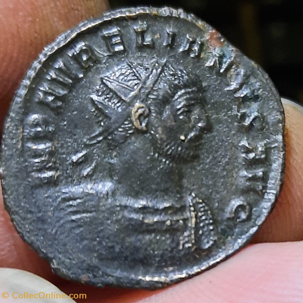 Aurelien A/Buste radie a d R /Paix et Aurlien face a face +270+275 D23.1 P3.20g RIC532? monnaies antiquite av jc ap romaines republicaines imperiales aurelien a buste radie a d r paix et aurlien face a face 270 275 d23 1 p3 20g ric532