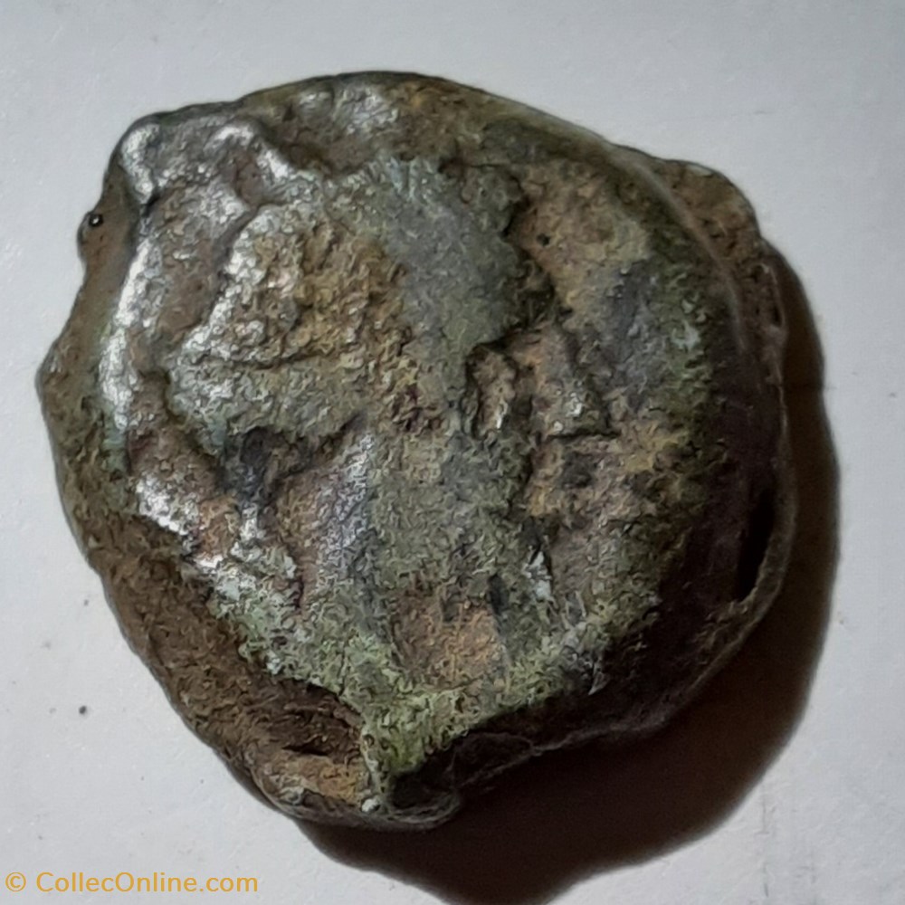Samnagenses A /Tete a d R /Taureau a d -150-75 D 14 P 3.19g Feugere SAM 2262 monnaie antique av jc ap gauloise samnagenses a tete a d r taureau a d 150 75 d 14 p 3 19g feugere sam 2262