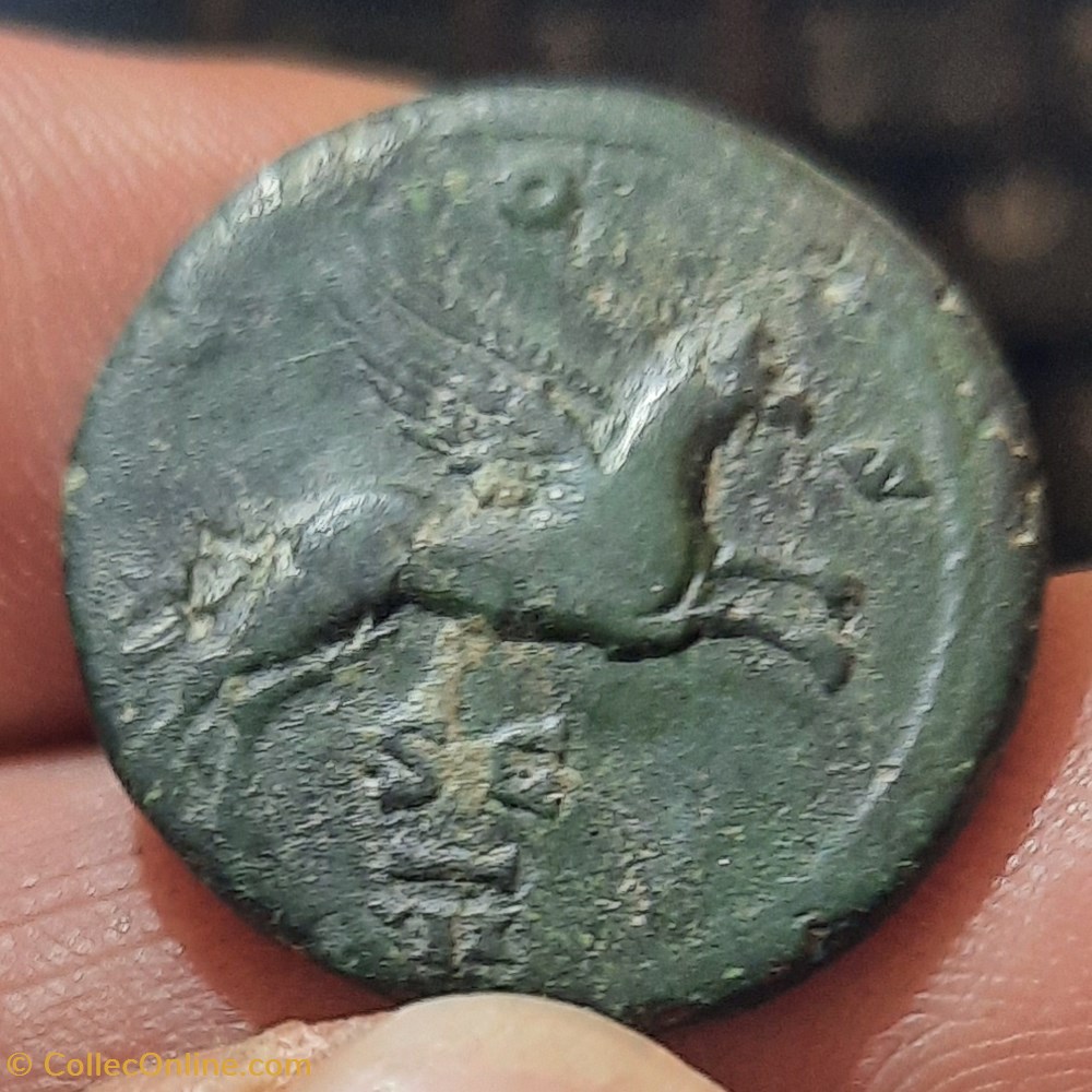 Hadrien A/Tete lauree a d R/Pegasse volant D23.7 P7.97g A VERIFIER ,PLUTOT UN AS , semis ? monnaies antiquite av jc ap romaines republicaines imperiales hadrien a tete lauree a d r pegasse volant d23 7 p7 97g a verifier plutot un as semis