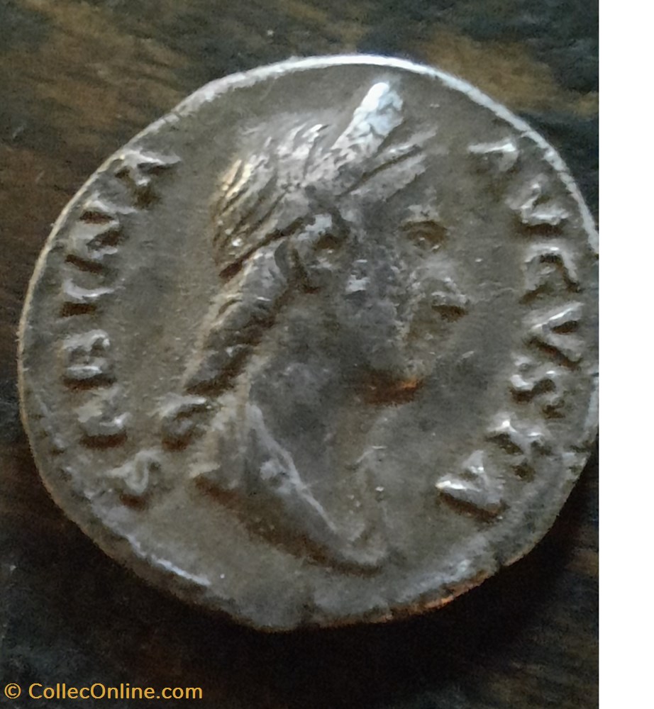 monnaie antique av jc ap romaine republicaine imperiale sabine a tete diademee a d r junon debout de face d11 8 p2 84g rcv 3921 c 43 ric 395a