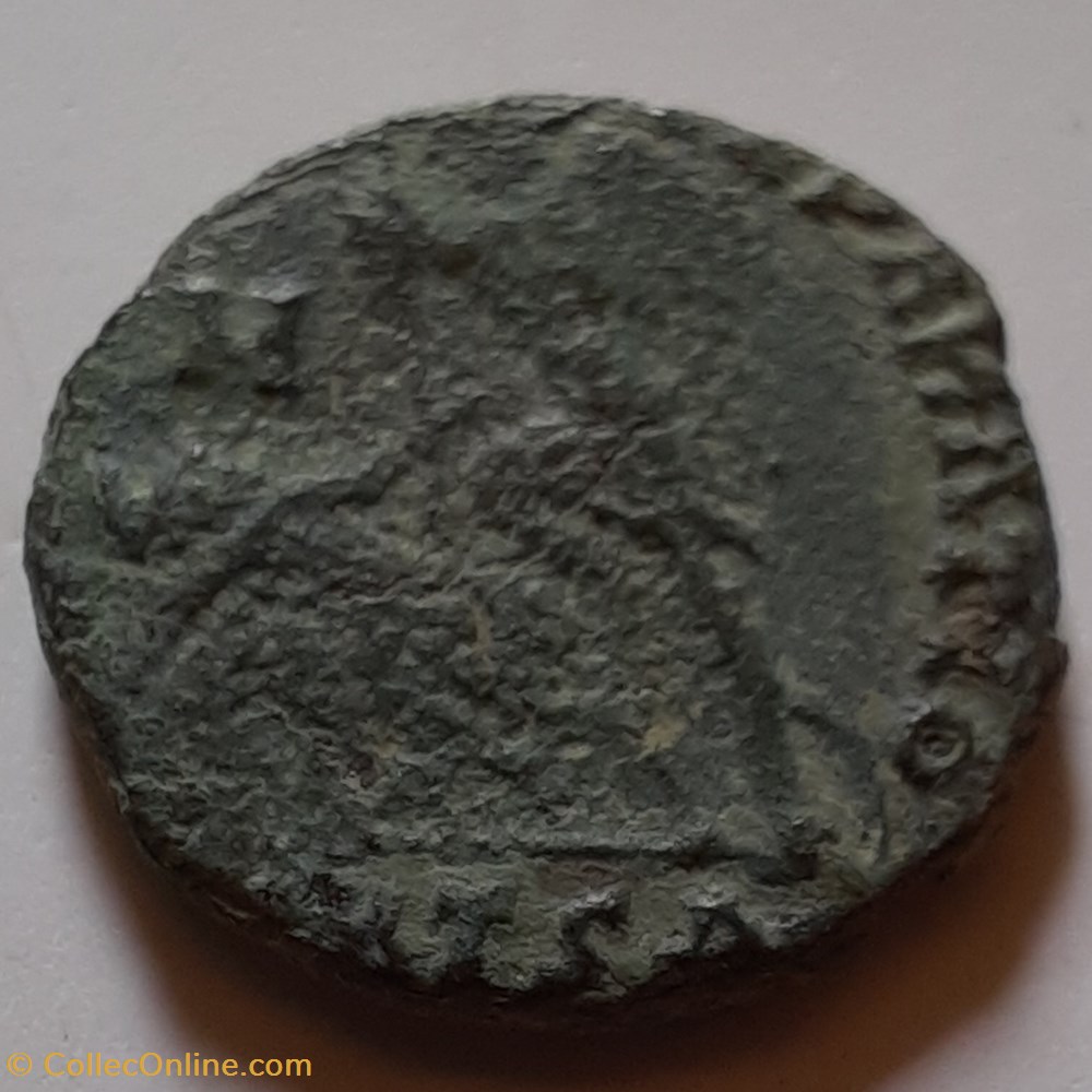 Constance 2 A / Tete nue a d R /Soldats +353+355 D 15 P1.95g RIC 208 monnaies antiques romaines imperiales republicaines constance 2 a tete nue a d r soldats 353 355 d 15 p1 95g ric 208