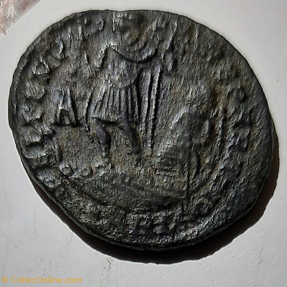 Constance 2 A/Buste diademe a d R/ Empereur debout a g +348+350 D24.8 P 5.30g Ferrando2 1128a monnaie antique av jc ap romaine republicaine imperiale constance 2 a buste diademe a d r empereur debout a g 348 350 d24 8 p 5 30g ferrando2 1128a