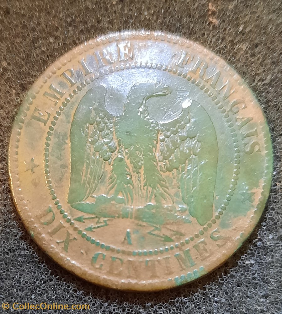 Napoleon 3 A/Tete nue a g R/ Aigle D30.4 P9.28g F 133/10 monnaies france modernes napoleon 3 a tete nue a g r aigle d30 4 p9 28g f 133 10