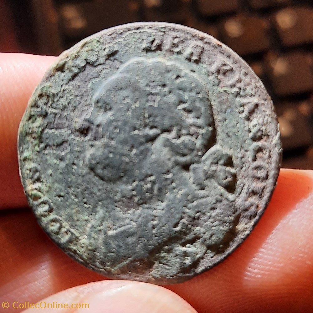 Louis XVI A/Tete nue a g R/Couronne de chene ,faisceau D29.2 P11.19g C2253 DY1723 R34/41 monnaies france modernes louis xvi a tete nue a g r couronne de chene faisceau d29 2 p11 19g c2253 dy1723 r34 41