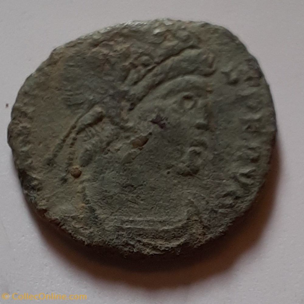 Constans A/Tete diademee a d R/ Victoires face a face +337+350 D14.2 P 1.08g monnaie antiquite av jc ap romaine republicaine imperiale constans a tete diademee a d r victoires face a face 337 350 d14 2 p 1 08g