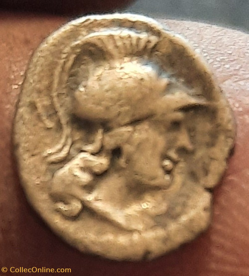 monnaies antiques celtes diobole a l aigle deuxieme exemplaire