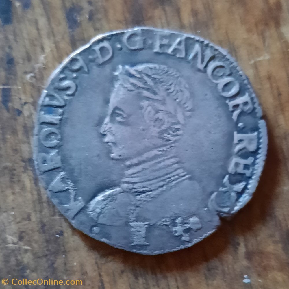 Charles 9 A / Buste a g R / Ecu de France D 28.5 P 9.20g C1359 DY1069 L889 monnaie royale charles 9 a buste a g r ecu de france d 28 5 p 9 20g c1359 dy1069 l889