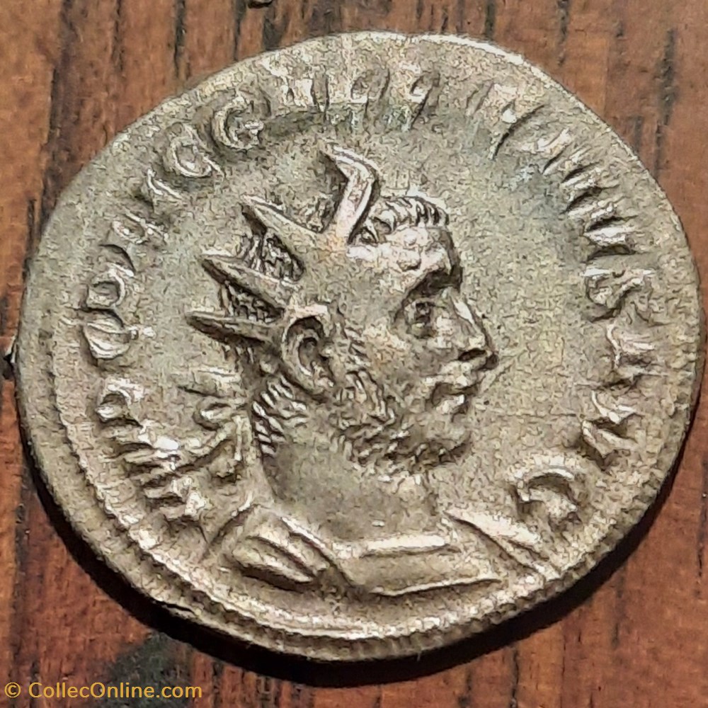Gallien A/Tete radie a d R/La Vertu debout a g +254 D21.3 P3.07 RCV10314 RIC 115 monnaie antique av jc ap romaine republicaine imperiale gallien a tete radie a d r la vertu debout a g 254 d21 3 p3 07 rcv10314 ric 115