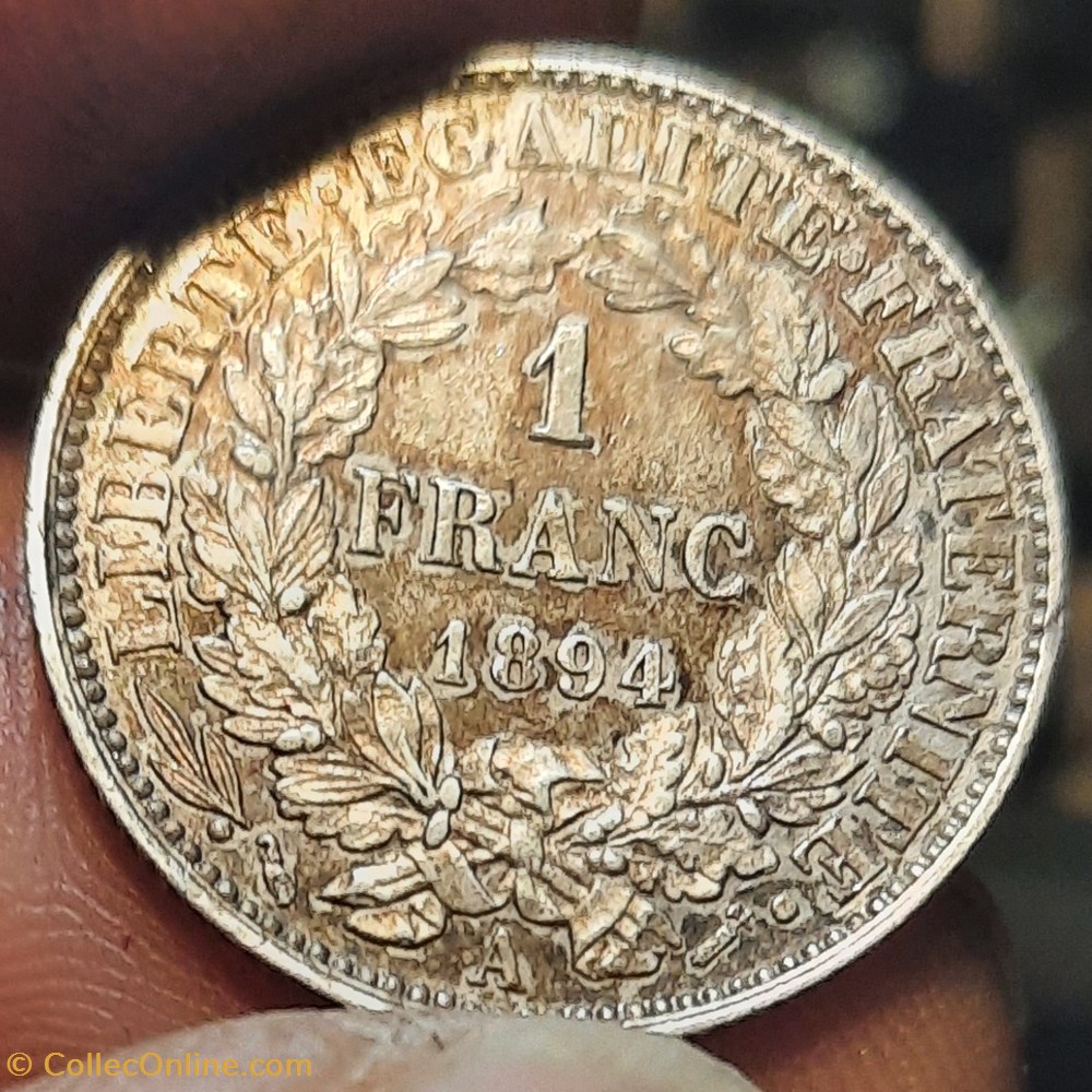 monnaies france modernes troisieme republique a tete ceres a g r couronne chene et laurier d23 p 4 99g f216 12