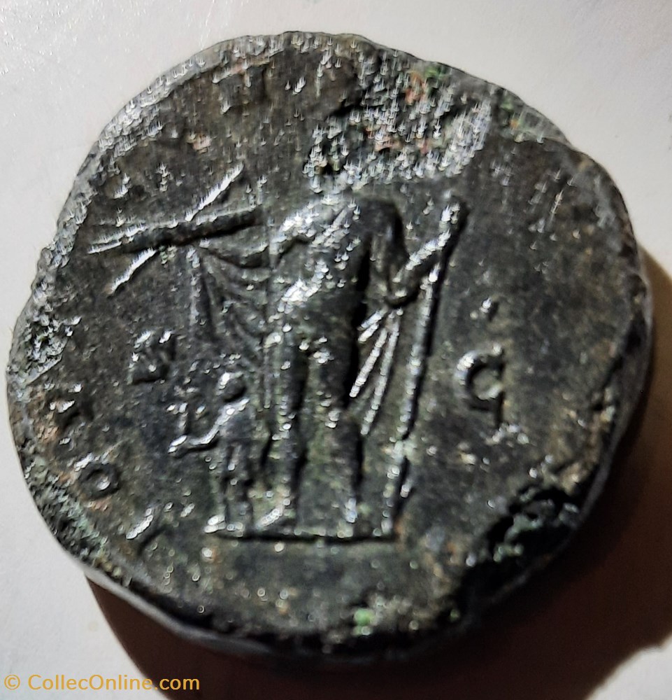 Commode A/Tete nue a d R /Jupiter ne debout a g D30.5 P 20.47g RCV5551 C244 RIC1525 monnaie antique av jc ap romaine republicaine imperiale commode a tete nue a d r jupiter ne debout a g d30 5 p 20 47g rcv5551 c244 ric1525