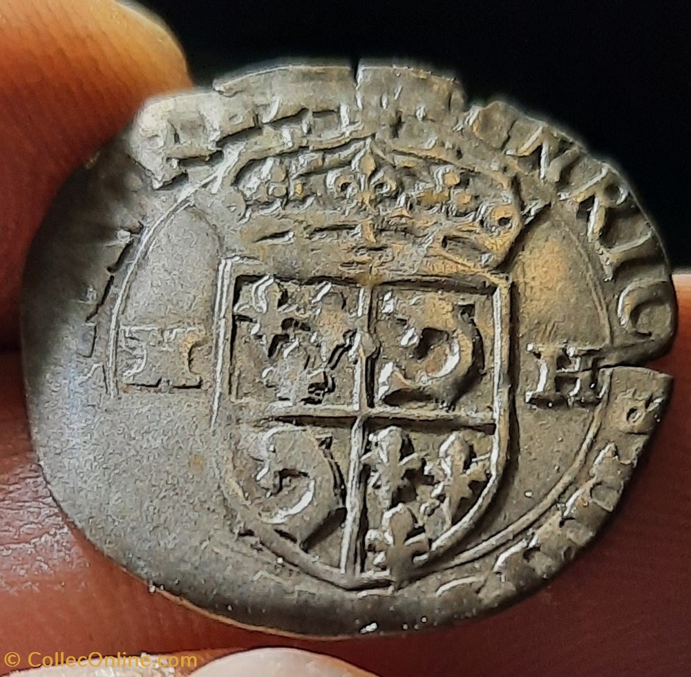Henri 4 A /Ecu couronne R /Croix echancree D22.7 P2.44g C1565 DY1257 SB4442 monnaies france royales henri 4 a ecu couronne r croix echancree d22 7 p2 44g c1565 dy1257 sb4442