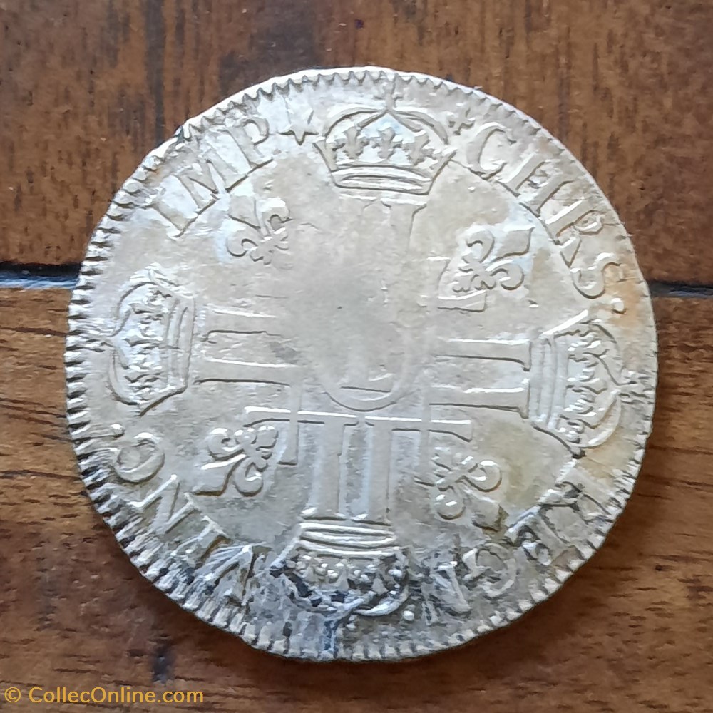 Louix 14 A/Buste a d R/ Croix au 8L D33.7 P 13.23g KM 273.9 G184 monnaie france royale louix 14 a buste a d r croix au 8l d33 7 p 13 23g km 273 9 g184