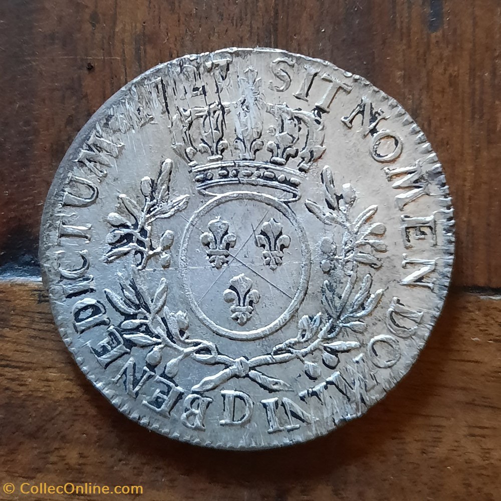 Louis xv A/Buste a g R/Ecu de France ovale D41 P 29.52g. G321 C2117 monnaie royale louis xv a buste a g r ecu de france ovale d41 p 29 52g g321 c2117