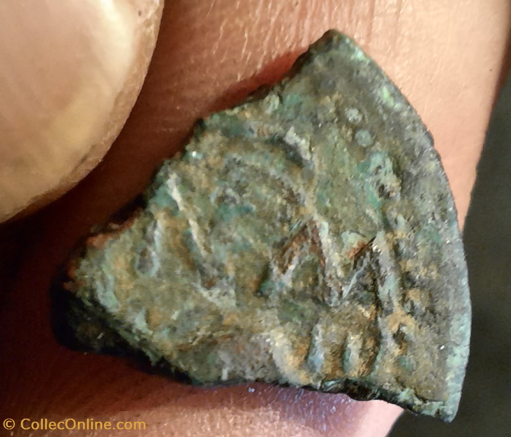 Nimes quart OU HUITIEME de dupondius A/ ET R/ TYPE ?-16-4 D17 P3.71g monnaies antiquite av jc ap romaines provinciales nimes quart ou huitieme de dupondius a et r type 16 4 d17 p3 71g