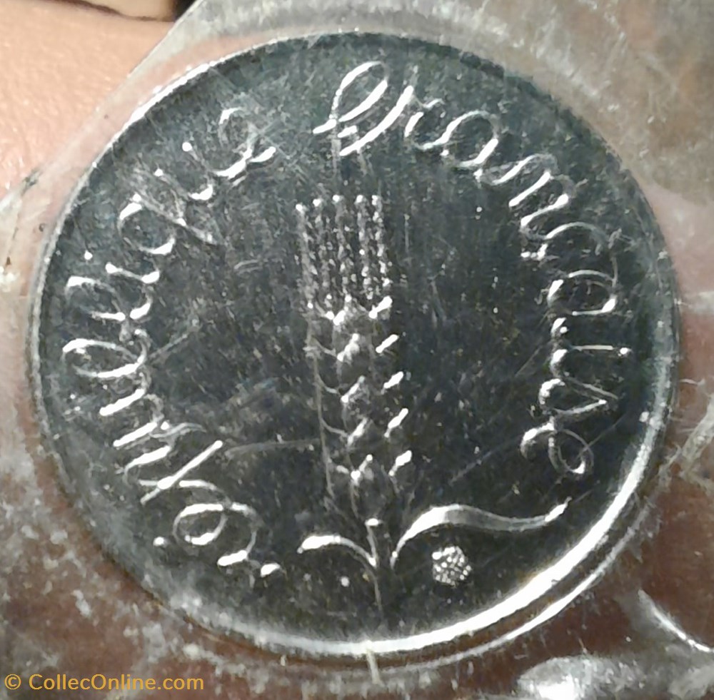 5° Republique 1 CENTIME 1998 sous plastique monnaies monde france 5 republique 1 centime 1998 sous plastique
