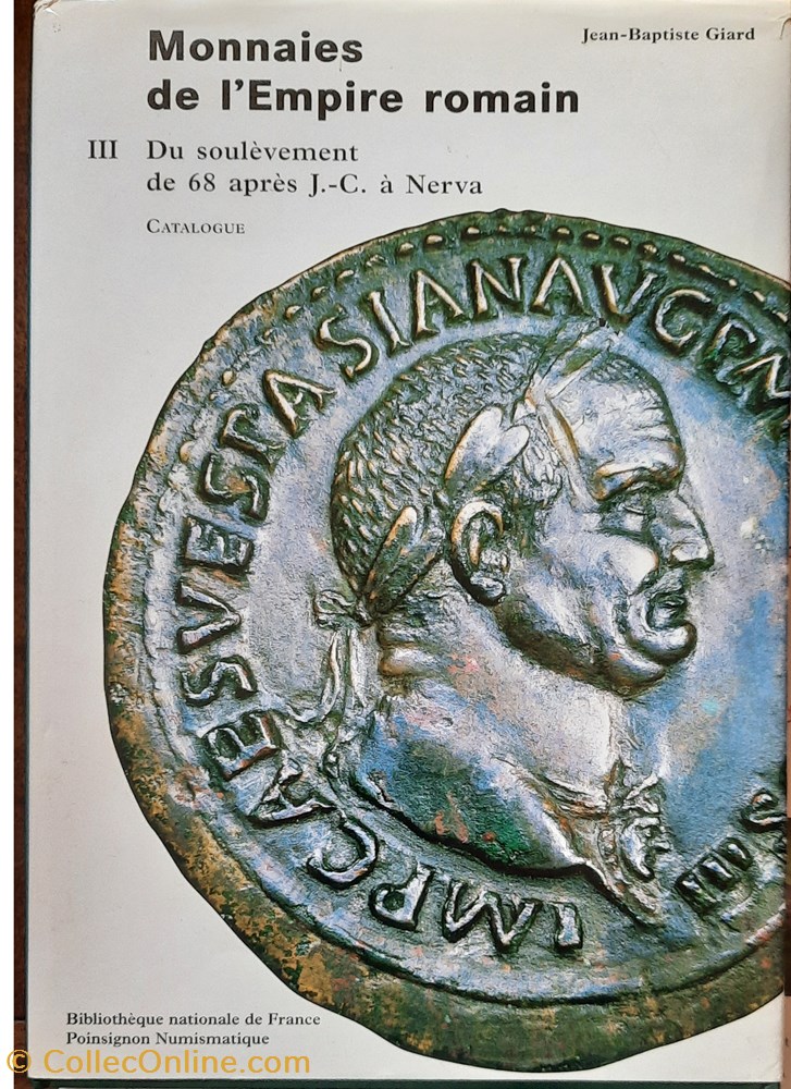 livres bd revues monnaies de l empire romain de 68 a nerva bibliotheque de france et poinsignon 1998