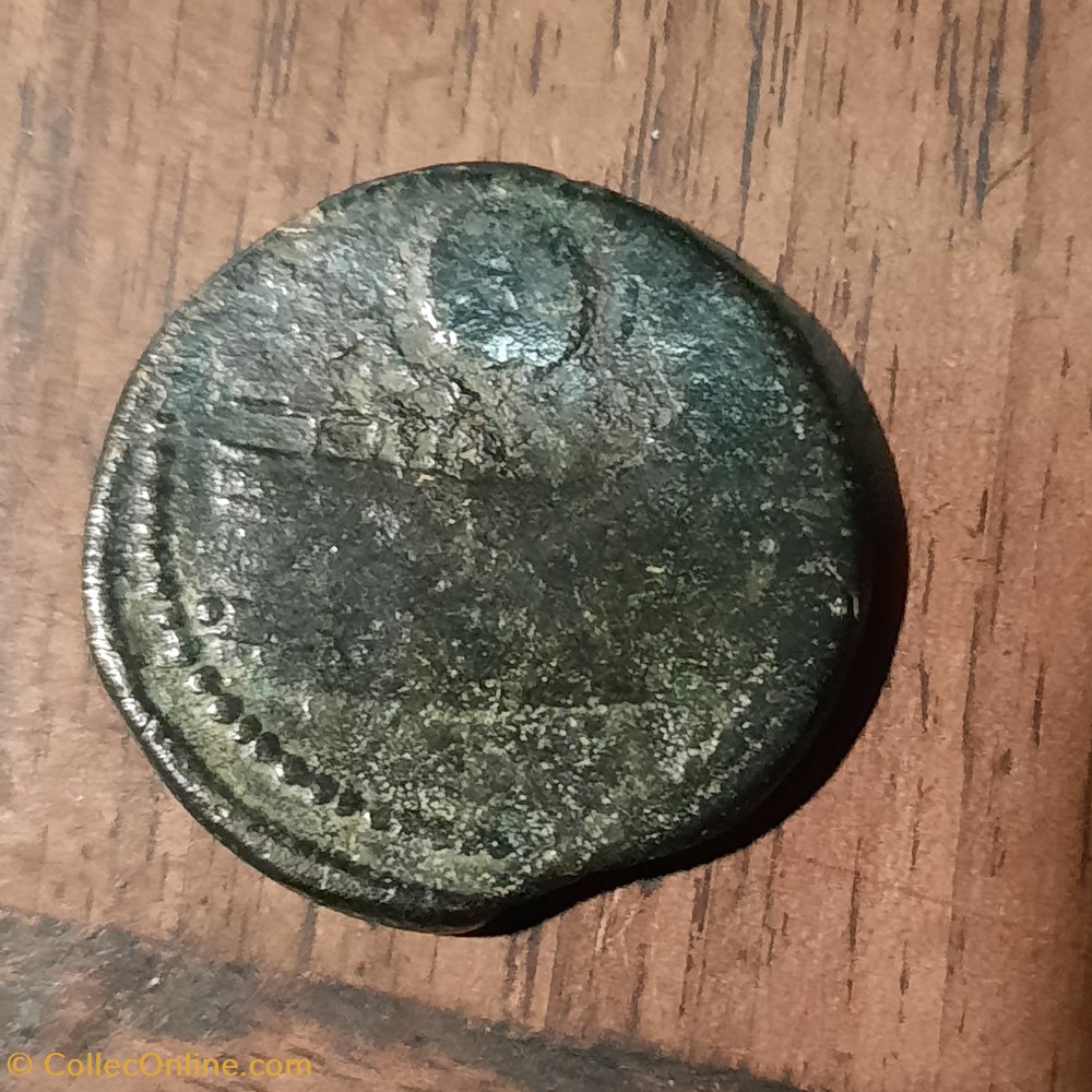 Octave et Agrippa A /Tetes adossees R/Proue de navire et bouclier D31 P1755g LT4660 RPC 533 monnaie antique jc ap romaine provinciale octave et agrippa a tetes adossees r proue de navire et bouclier d31 p1755g lt4660 rpc 533