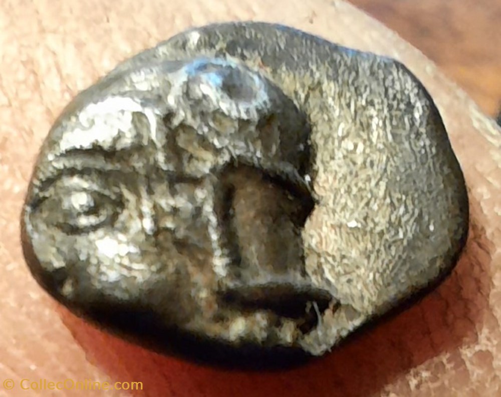 Marseille Obole A/Tete d athena a g R/Carre creux -495-485 D9 P 0.84 Feugere OBA-ea monnaies antiques celtes marseille obole a tete d athena a g r carre creux 495 485 d9 p 0 84 feugere oba ea