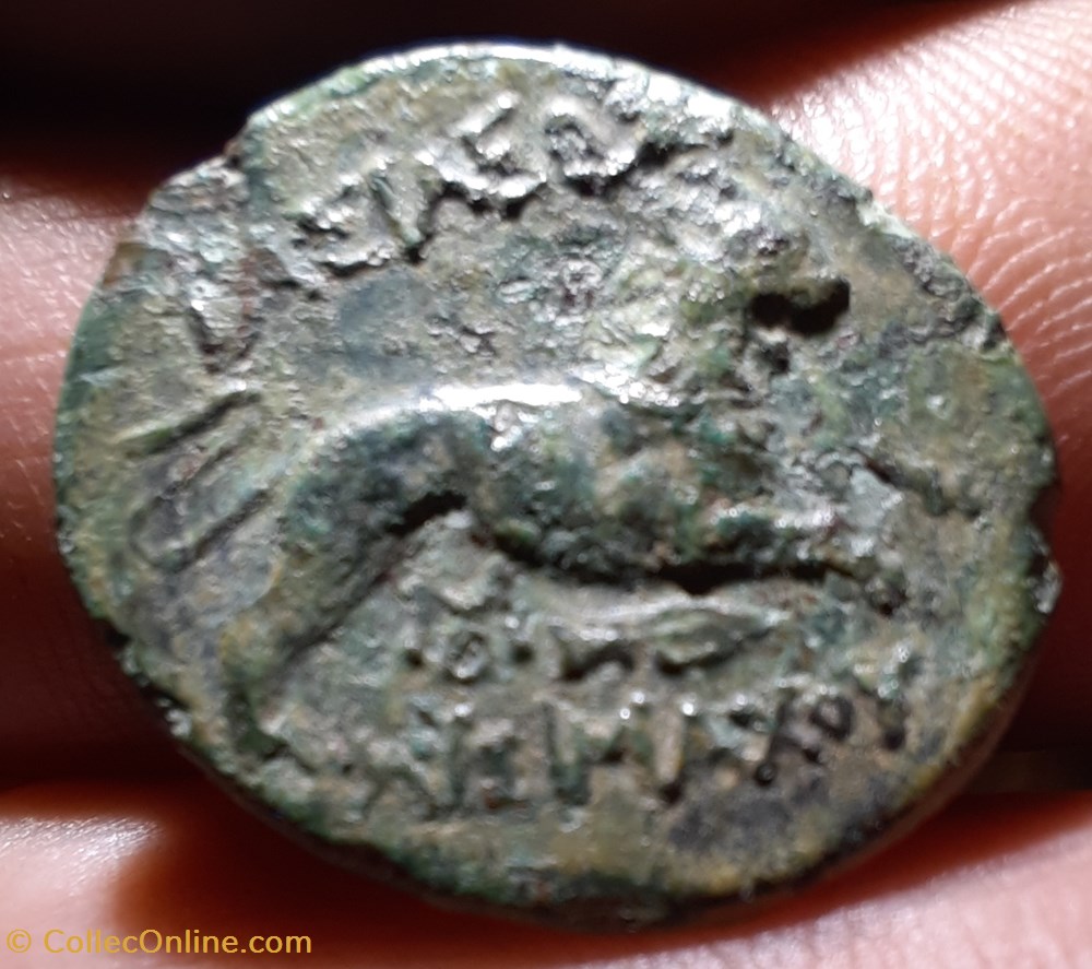 Royaume Thrace A/Tete Athena a d R/Lion a d ,fer de lance -287-281 D22 P 4.42g M68 GC 6819 var monnaies antiquite av jc ap grecques royaume thrace a tete athena a d r lion a d fer de lance 287 281 d22 p 4 42g m68 gc 6819 var