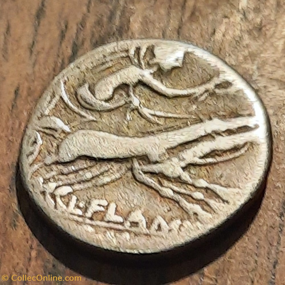 Flaminia A/Tete de rome R/Victoire dans une bige -109-108 D17.5 P3.72g RCV 179 monnaie antique av jc ap romaine republicaine imperiale flaminia a tete de rome r victoire dans une bige 109 108 d17 5 p3 72g rcv 179