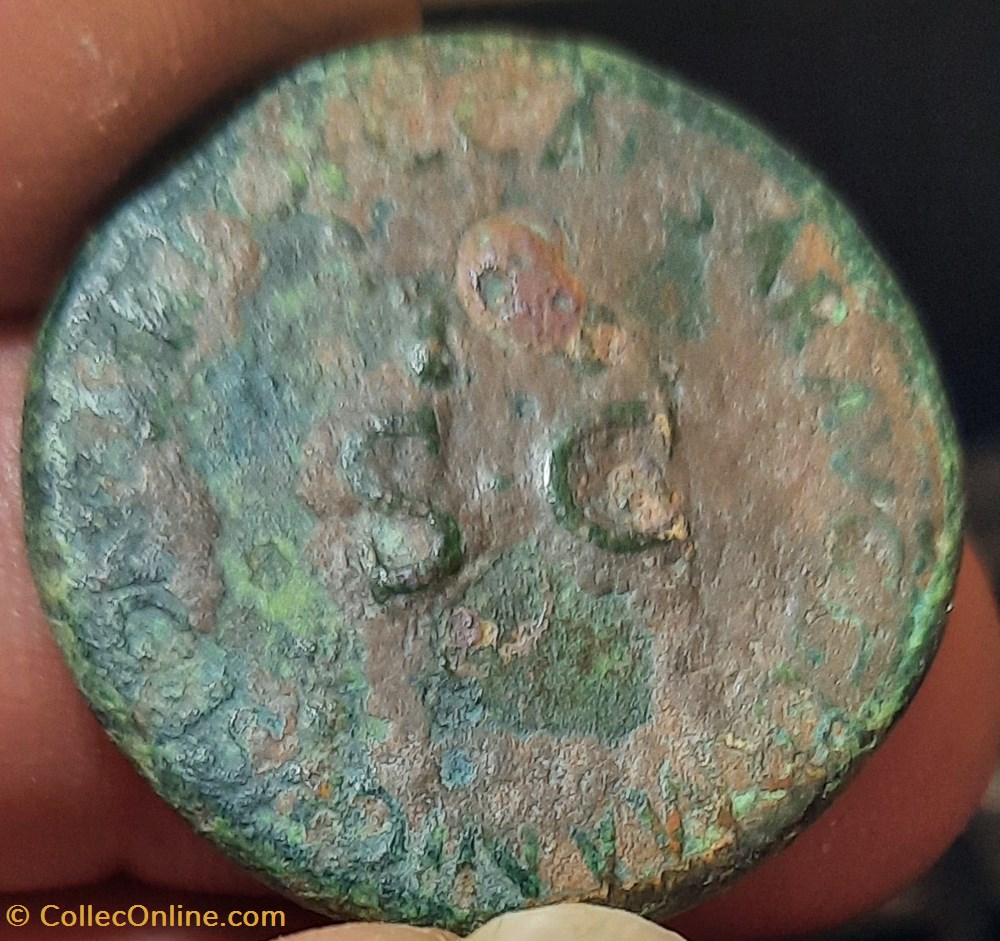 Caligula /Restitution Nero Drusus A /Dioscure R / Grand SC +40+41 D28.5 P13.64g RCV1828 C2 RIC49 monnaie antiquite av jc ap romaine republicaine imperiale caligula restitution nero drusus a dioscure r grand sc 40 41 d28 5 p13 64g rcv1828 c2 ric49