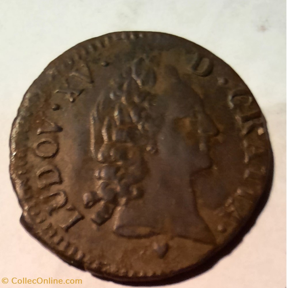 monnaie royale louis xv a tete lauree a d r ecu de france couronne d 25 5 p 5 58g g274 c 2145 dr 577
