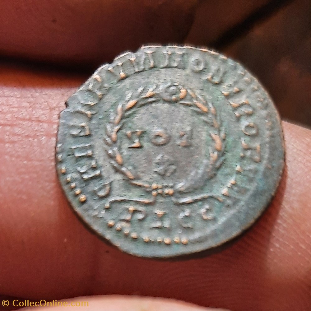 Crispus A/ Buste laure a d R/Legende dans couronne D18.2 P3.31g C44 RIC 215 monnaies antiquite av jc ap romaines republicaines imperiales crispus a buste laure a d r legende dans couronne d18 2 p3 31g c44 ric 215