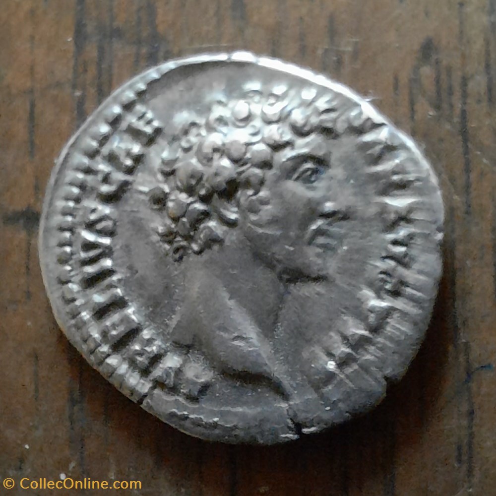 Marc Aurele A/Tete nue a d R/Minerve debout a d +148 D18 P2.95g RCV4787 C608 RIC438a monnaie antique av jc ap romaine republicaine imperiale marc aurele a tete nue a d r minerve debout a d 148 d18 p2 95g rcv4787 c608 ric438a