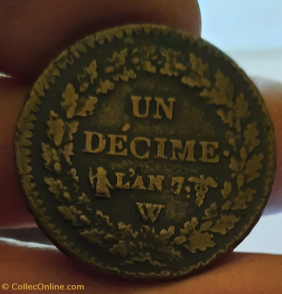 Directoire A /Tete republique a d R / Legende en 2 lignes D31.9 P17.93g F129/33 monnaies france modernes directoire a tete republique a d r legende en 2 lignes d31 9 p17 93g f129 33