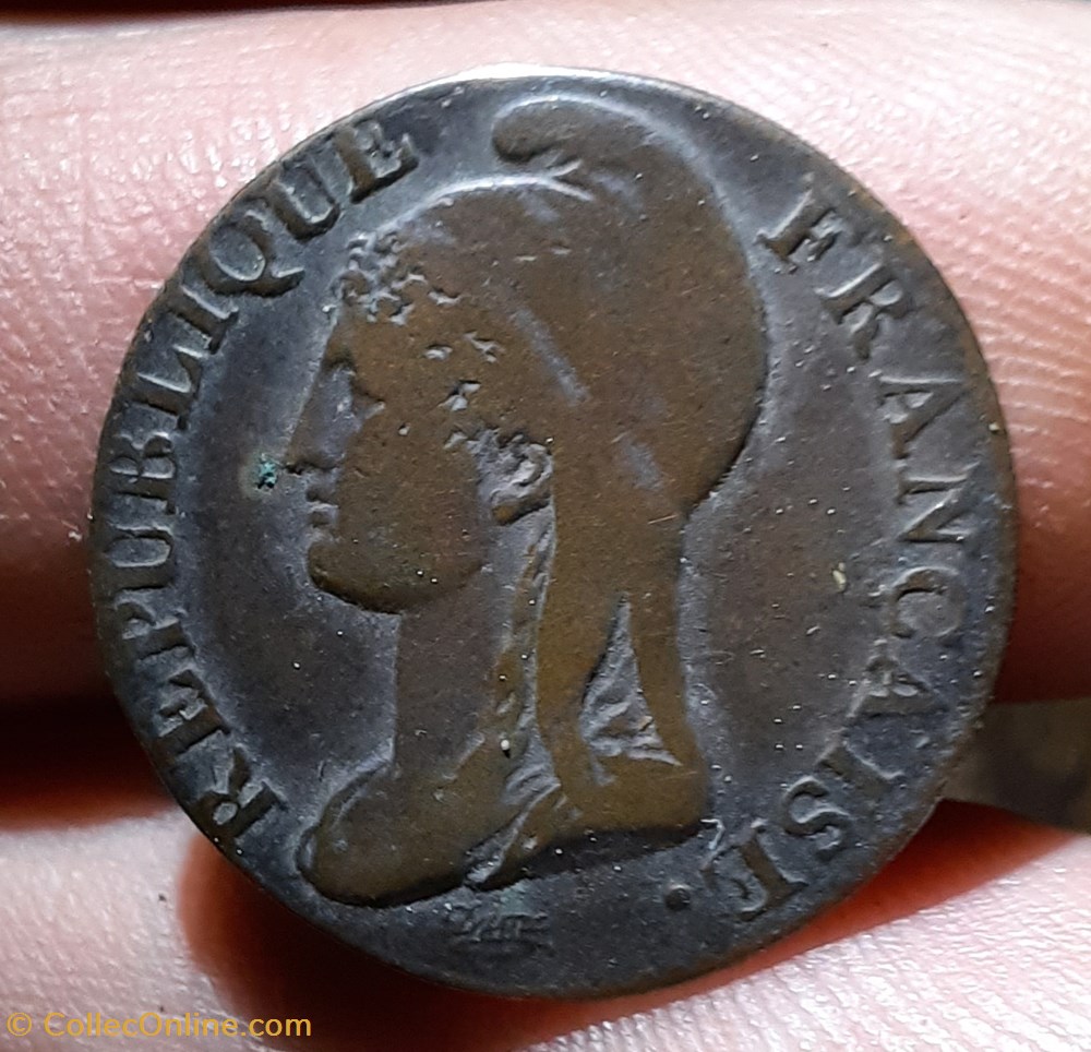 Directoire A / Tete Repubique a g R/ Legende D23 P4.96g Gad 124F.113 monnaies france modernes directoire a tete repubique a g r legende d23 p4 96g gad 124f 113