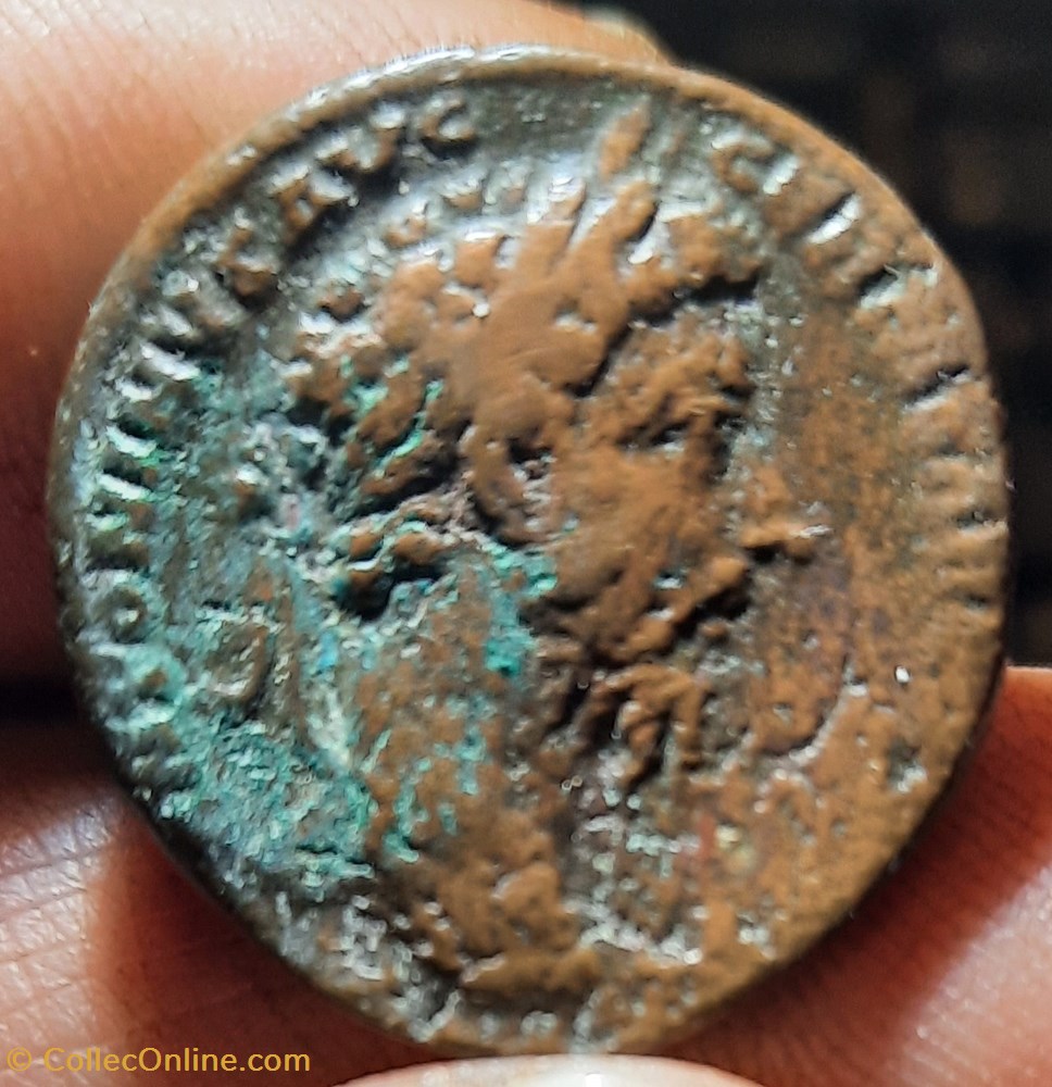 Marc Aurele A /Tete lauree a d R/ Galere a d D24.8 P 10.78g C191 RIC1195 monnaies antiquite av jc ap romaines republicaines imperiales marc aurele a tete lauree a d r galere a d d24 8 p 10 78g c191 ric1195