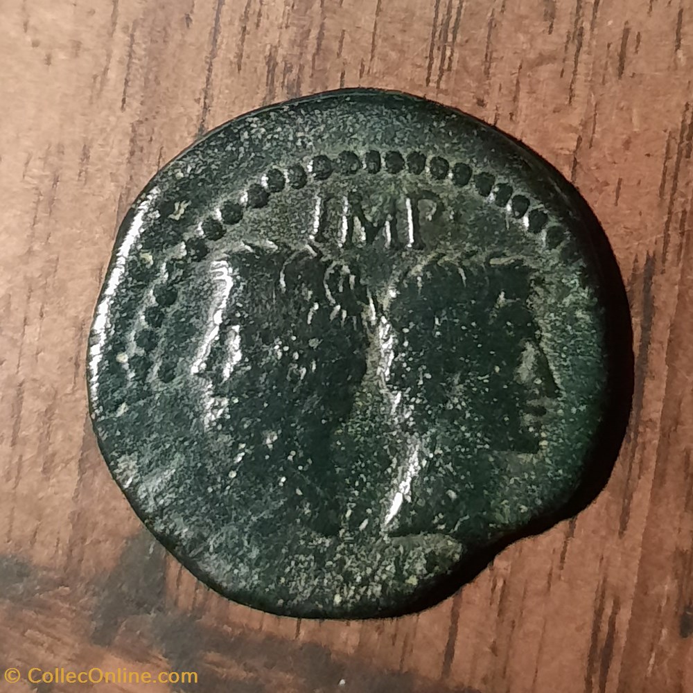 Octave et Agrippa A /Tetes adossees R/Proue de navire et bouclier D31 P1755g LT4660 RPC 533 monnaie antique jc ap romaine provinciale octave et agrippa a tetes adossees r proue de navire et bouclier d31 p1755g lt4660 rpc 533