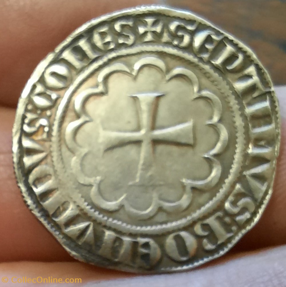 Bohemond VII Royaume deTripoli 4 monnaies monde monaco bohemond vii royaume detripoli