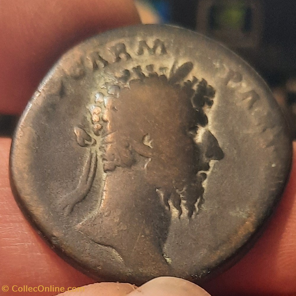 Lucius Verus A/Tete lauree a d R / Parthe assis a d +165+166 D30.6 P monnaies antiquite av jc ap romaines republicaines imperiales lucius verus a tete lauree a d r parthe assis a d 165 166 d30 6 p