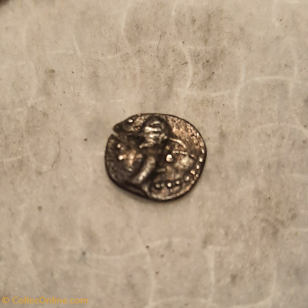 Provence Obole imit Marseille A/Tete long nez R/Roue MA barre A brisee -75-25 D11 P0.48 Fe OBP1-1 2 monnaie antique av jc ap gauloise provence obole imit marseille a tete long nez r roue ma barre a brisee 75 25 d11 p0 48 fe obp1 1