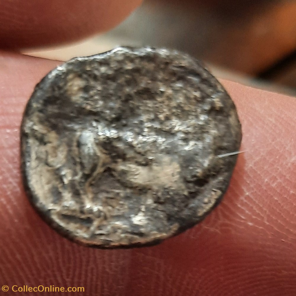 Marseille Drachme A/Buste Artemis a d R/Lion a d -90-50 D17.4 P2.75g Feugere DRM55-34 monnaies antiquite av jc ap gauloises marseille drachme a buste artemis a d r lion a d 90 50 d17 4 p2 75g feugere drm55 34