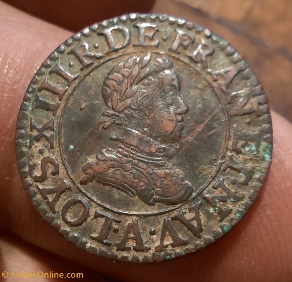 monnaies europe medievale a france royales louis xiii double tournois