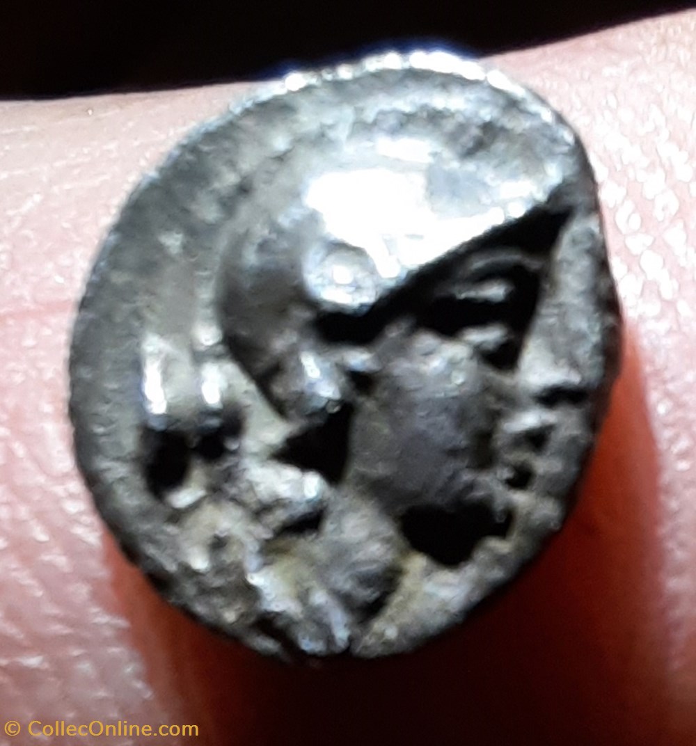 Pisidie selge A/Tete gorgone R/ Tete Athena a d _350-300 D9.5 P0.95g BMC23 GC5478 SNG FRANCE3/1930 monnaies antiquite av jc ap grecques pisidie selge a tete gorgone r tete athena a d 350 300 d9 5 p0 95g bmc23 gc5478 sng france3 1930
