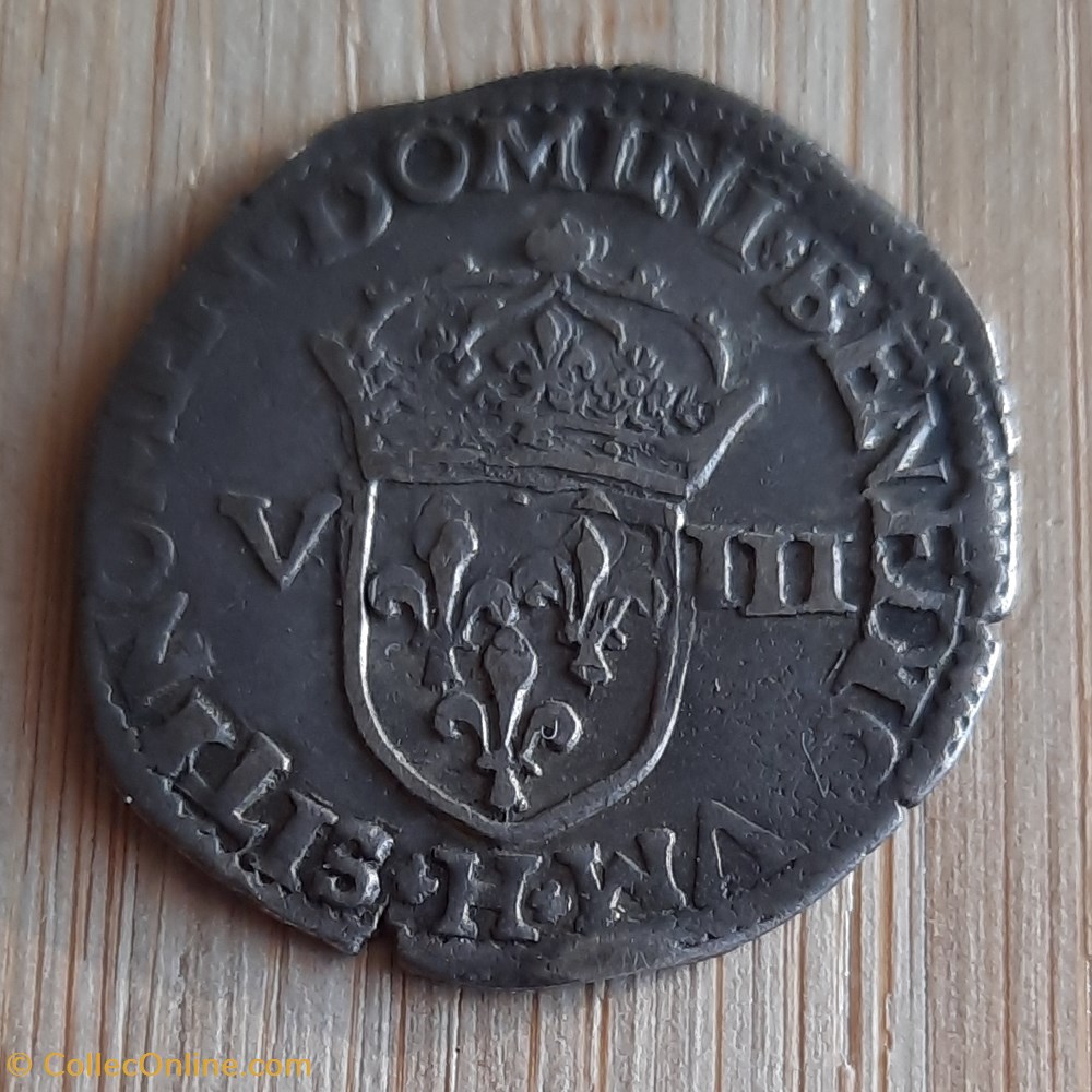 Henri 4 A /Croix feuillue R /Ecu de France V ET III D25 P4.78g C 1526 DY 1225 SB 4688 L 1067 monnaie royale henri 4 a croix feuillue r ecu de france v et iii d25 p4 78g c 1526 dy 1225 sb 4688 l 1067