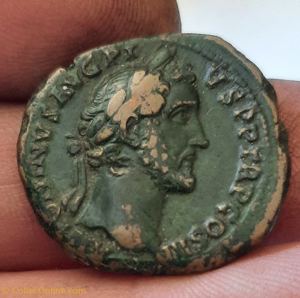 Antonin et Marc Aurele A/Tete nue a d R/Tete nue a d D27 P 12.38g C29var RIC1227 RCV4531var monnaies antiquite av jc ap romaines republicaines imperiales antonin et marc aurele a tete nue a d r tete nue a d d27 p 12 38g c29var ric1227 rcv4531var