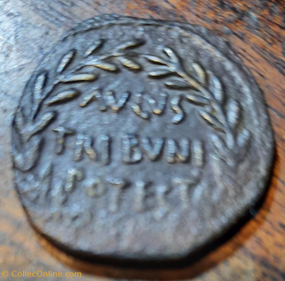monnaie antique av jc ap romaine republicaine imperiale auguste a couronne de chene r s c d25 3 p6 95 c378 ric 381
