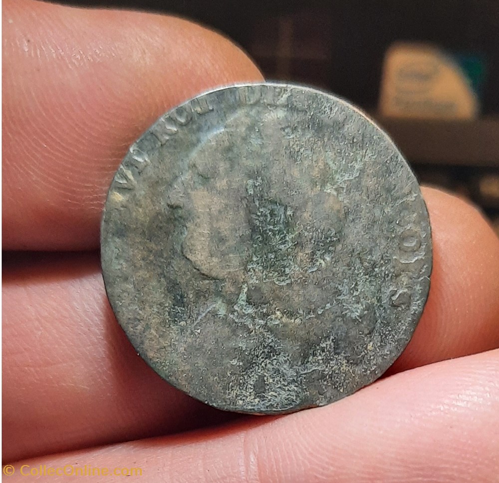 Louis XVI A/Tete nue a g R/Couronne de chene ,faisceau D28.8 P9.02g C2223 DY1723 R34/69 monnaies france modernes louis xvi a tete nue a g r couronne de chene faisceau d28 8 p9 02g c2223 dy1723 r34 69
