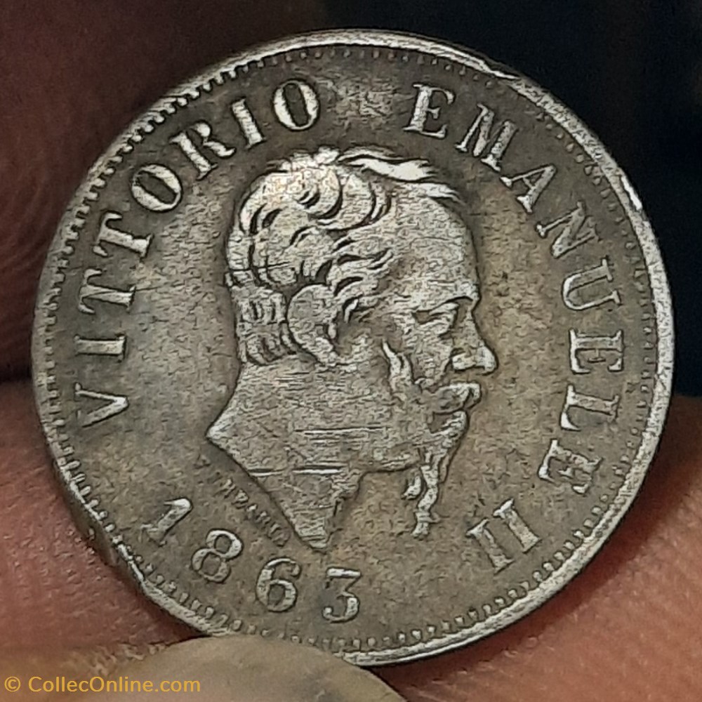 Victor Emmanuel II A/Tete nue ad R / Rameaux D18.1 P2.38g KM 19/14.1 monnaies monde italie victor emmanuel ii a tete nue ad r rameaux d18 1 p2 38g km 19 14 1