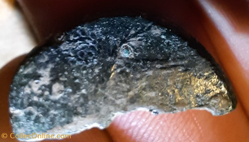 Nimes demi dupondius A/Tete Agrippa R/Crocodile -16-4 D27.2 P6.10g 2 monnaies antiquite av jc ap romaines provinciales nimes demi dupondius a tete agrippa r crocodile 16 4 d27 2 p6 10g