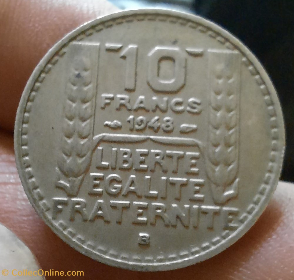 Quatrieme Republique 10 Frs Turin petite tete monnaies monde france quatrieme republique 10 frs turin petite tete