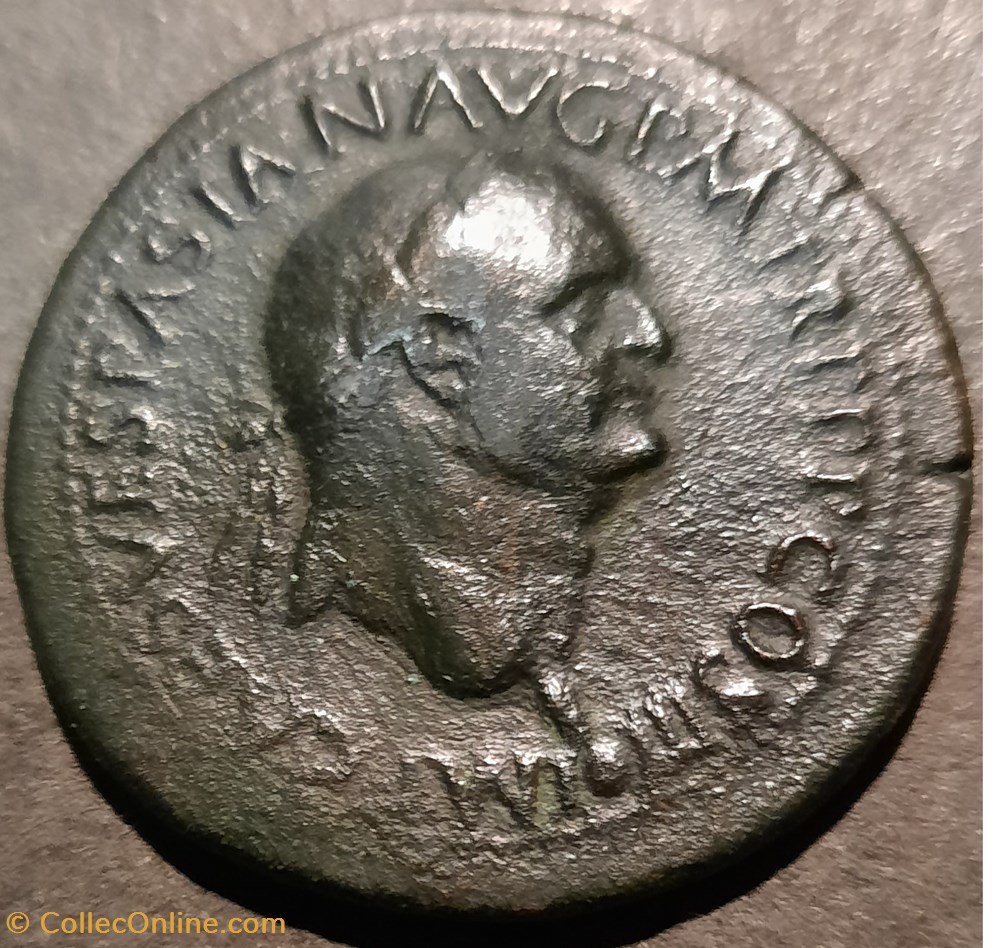 Vespasien A/Tete lauree a d R/Rome debout a g +77-78 D 35.7 P 23.51g RCV 2332 C407 RIC 752 monnaie antique av jc ap romaine republicaine imperiale vespasien a tete lauree a d r rome debout a g 77 78 d 35 7 p 23 51g rcv 2332 c407 ric 752