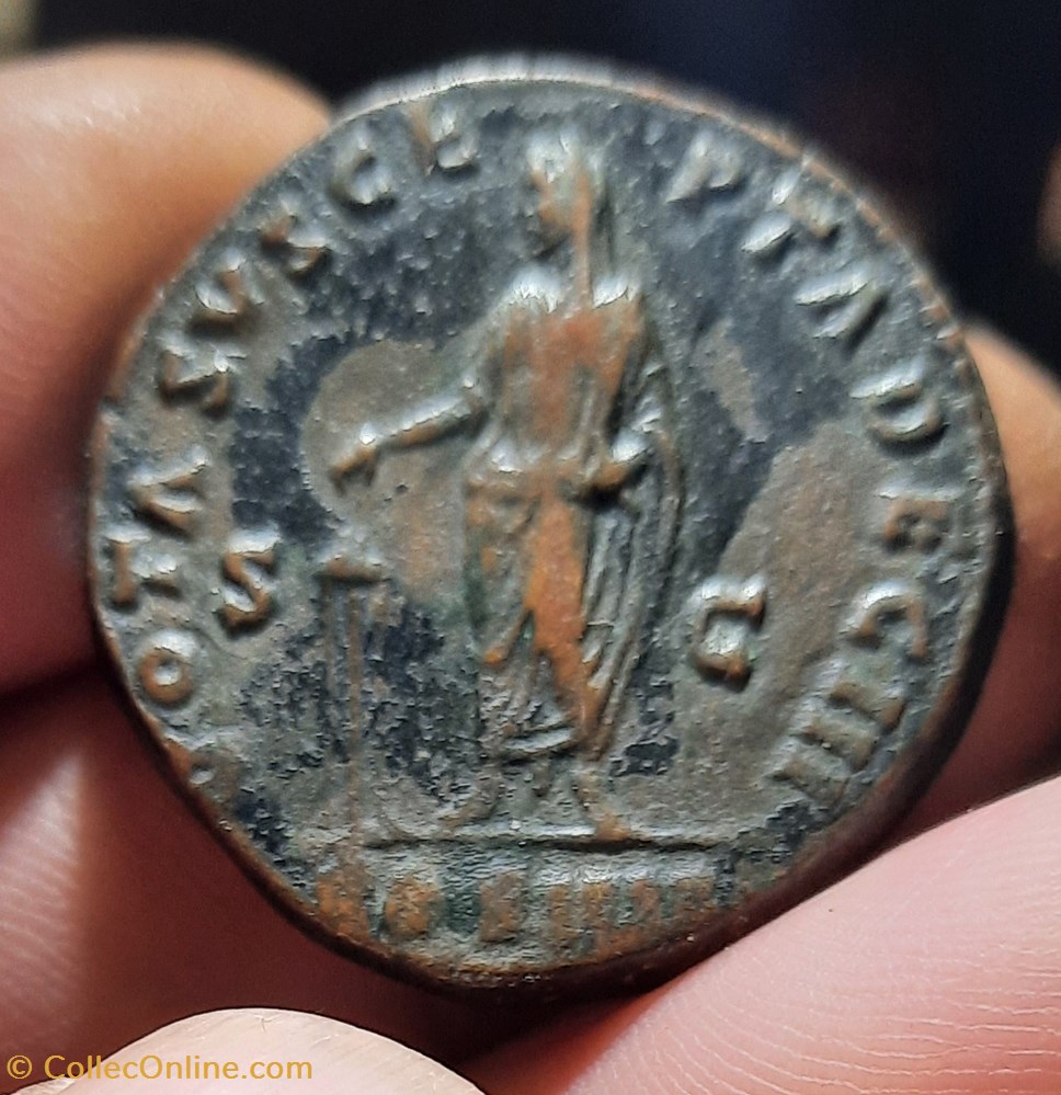 Antonin le Pieux A / Tete lauree a d R / Empereur sacrifiant D31 P22.82g RIC294 monnaies antiquite av jc ap romaines republicaines imperiales antonin le pieux a tete lauree a d r empereur sacrifiant d31 p22 82g ric294